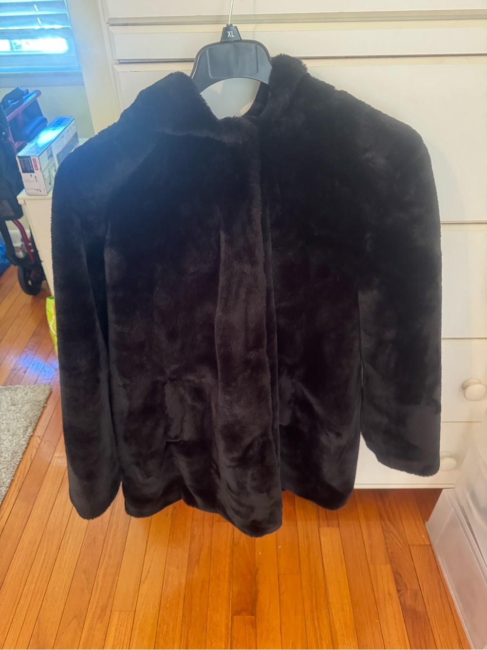Black Faux Fur Coat - Classic Plush Jacket